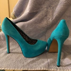New Jessica Simpson Turquoise Platform Heels 10M
